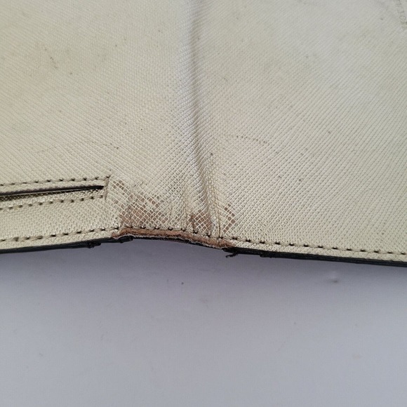 Kate Spade Clutch Wallet Gold Champaign Metalic Saffiano Logo Large Bifold Fair - Picture 12 of 12